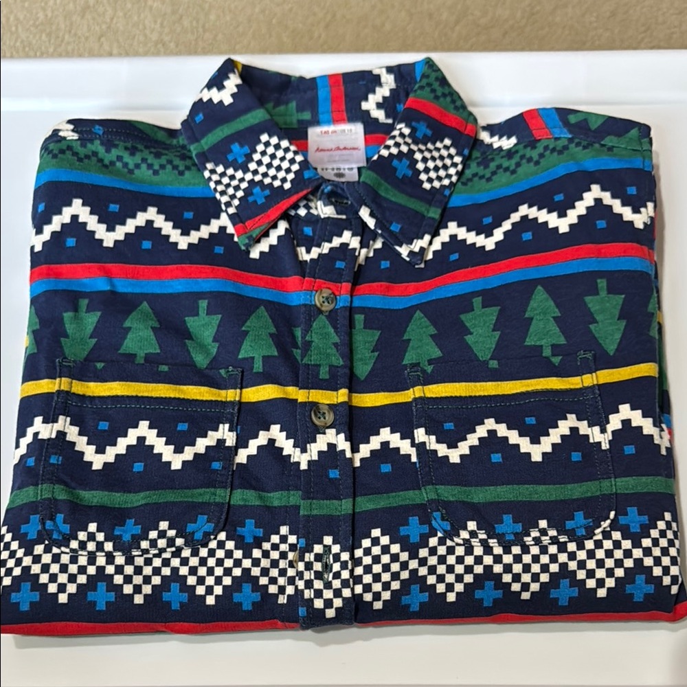 Hanna Anderson Boy’s Multicolor Patterned Shirt